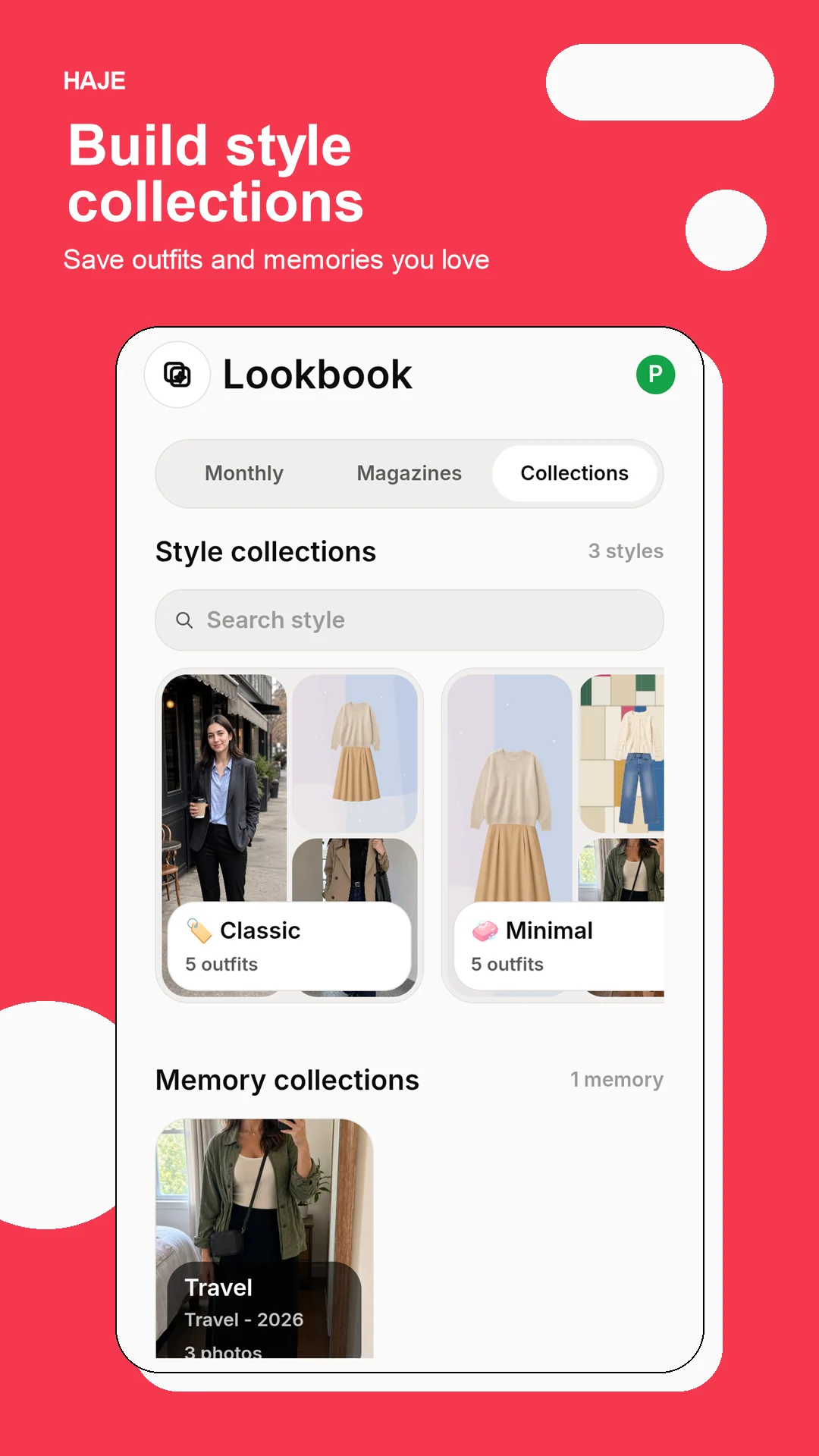HAJE Lookbook screen